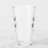 Zus van de bruid bruiloft zwart wit glas cup (Links)