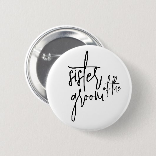 Zus van de bruidegom Button (Voorkant /achterkant)