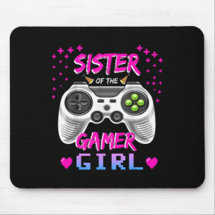 Zus van de Gamer Girl Videogame Verjaardag Muismat