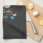 Zus van de jarige meisjes luiaard verjaardagsfeest theedoek (Quarter Fold)