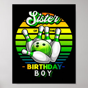 Zus van de verjaardag jongen bijpassende familie b poster