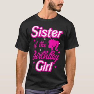 Zus van de verjaardag meisje pop familie party dec t-shirt