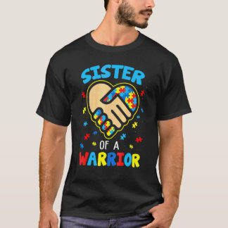 Zus Van Een Krijger Autisme Bewustzijn Maand Puzze T-shirt