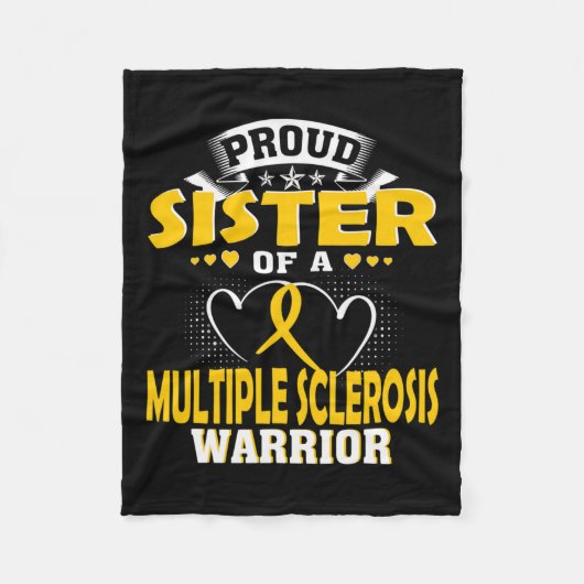 Zus van een Multiple Sclerosis Warrior Fleece Deken (Voorkant)