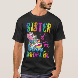 Zus van het Verjaardagsmeisje Rolling schaats Fami T-shirt