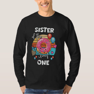 Zus van The Sweet One 1e Donut-verjaardag Familie T-shirt