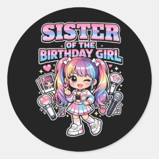 Zus Van Verjaardagsmeisje Koreaanse Popmuziek Ronde Sticker