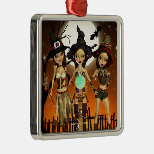 Zusers Ornament met drie heks vierkant (Rechts)