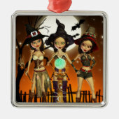 Zusers Ornament met drie heks vierkant (Voorkant)