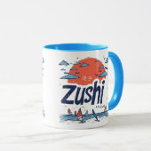 Zushi Japan Illustrated Coastal Travel Mug (Devant droit)