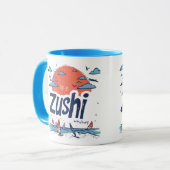 Zushi Japan Illustrated Coastal Travel Mug (Devant gauche)