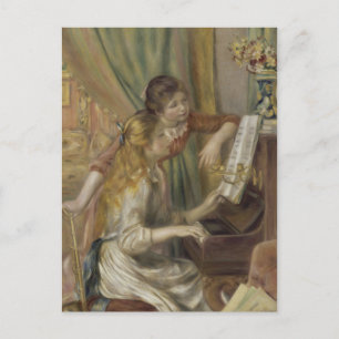 Zussen die de piano afspelen briefkaart