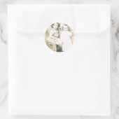 Zussen en kant ronde sticker (Tas)