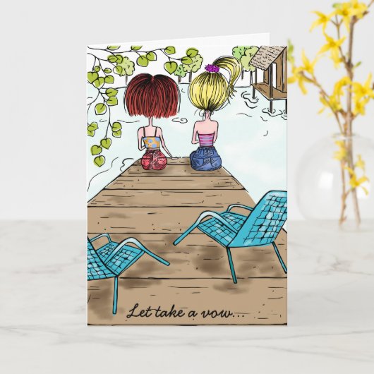 Zussen en vrienden kaart (Gele Bloem)