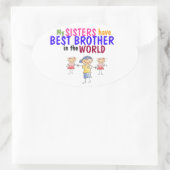 Zussen hebben Best Brother Sticker (Tas)