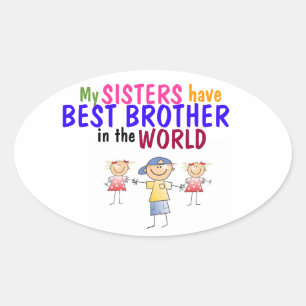 Zussen hebben een beste broer sticker