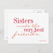 Zussen maken de beste vrienden - briefkaart (Voorkant / Achterkant)