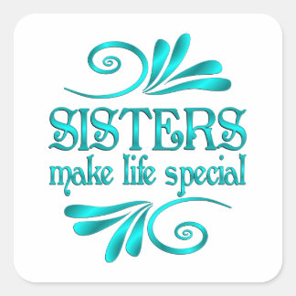 Zussen maken het leven speciaal vierkante sticker