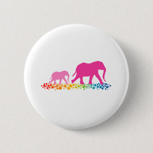 Zussen van olifant Walking Ronde Button 5,7 Cm
