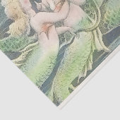 zussen van zeemeermin die zwemmen met goudvis tissuepapier (Detail)