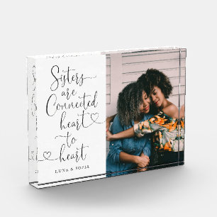 Zussen Verbonden hart met hart Foto zuster