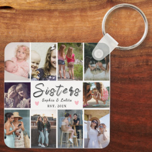 Zussen Voor Altijd – 10 Foto Aangepaste Collage Sl Sleutelhanger