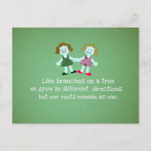 Zussen/vrienden Briefkaart