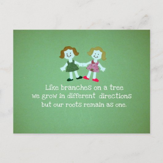 Zussen/vrienden Briefkaart (Voorkant)