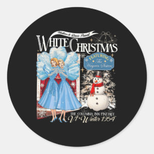 Zussen Witte Kerstfilm 1954 Pyjama Vakantie Ronde Sticker