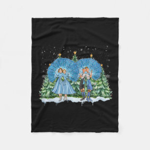 Zussen Witte Kerstfilm 1954 Xmas Snow Pajam Fleece Deken