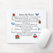 Zussen zijn altijd gedicht muismat (Met muis)