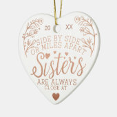 Zussers verbonden via het Roos Hart Photo Keepomwi Keramisch Ornament (Links)