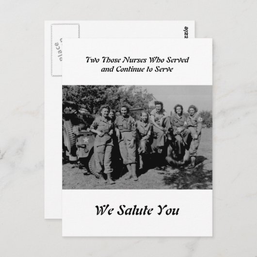 Zustband - Zuster tijdens de Tweede Wereldoorlog Briefkaart (Voorkant / Achterkant)