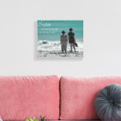 Zuster aan mijn kant strand scène canvas afdruk (Insitu (Woonkamer))