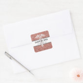 Zuster Afstuderen Moderne Roos Gold Glitter Name Vierkante Sticker (Envelop)