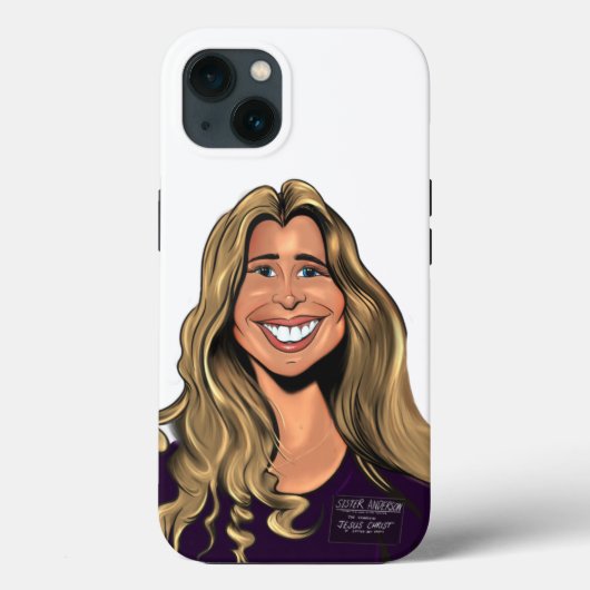 Zuster Anderson Caricature-draagtas Case-Mate iPhone Case (Achterkant)