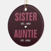Zuster Auntie Vast Jaar | Moderne foto Keramisch Ornament (Links)