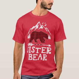 Zuster Beer Kerstmis Pajama Red Pset Buffalo Fam T-shirt
