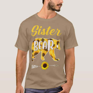 Zuster Beer Zonnebloem Moeder Vader Familie T-shirt