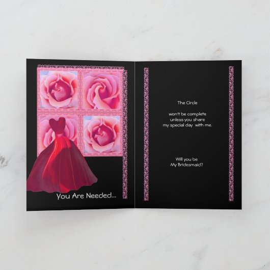 ZUSTER - Bruidsmeisje - Rode Toga, Roze Rozen (Binnen)