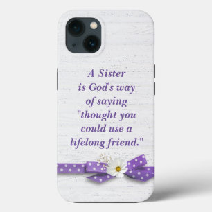 Zuster Citaat met Polka Dot Ribbon iPhone 13 Hoesje