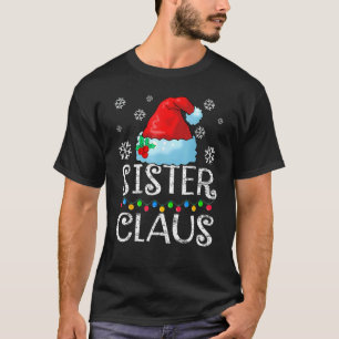 Zuster Claus Kerstmuts Kerstmis Pyjama Familie Mat T-shirt