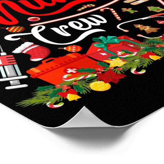 Zuster Crew Merry Kerstwerk en levering Poster (Hoek)