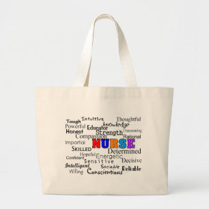 Zuster die woorden beschrijven Gifts Grote Tote Bag