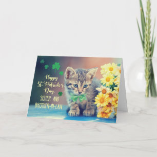 Zuster en schoonbroer St. Patrick's Day Kitten Kaart