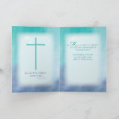 Zuster First Confession Lamb Cross op Blauwgroen Kaart (Binnen)