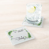 Zuster fotokussen glazen onderzetter (Schuin)