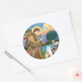 Zuster Frances Blessing 5 katten Ronde Sticker (Envelop)