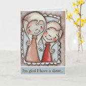 Zuster, Friend - Birthday Kaart (Gele Bloem)