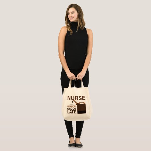 Zuster (Funny) Chocolade Tote Bag (Voorkant (model))